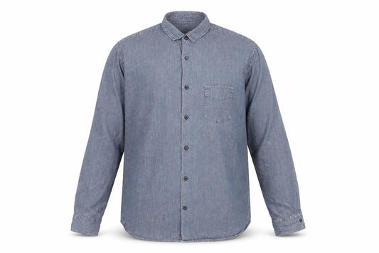 Rocha John Rocha Mens Blue M Long Sleeve Cotton Geometric Shirt