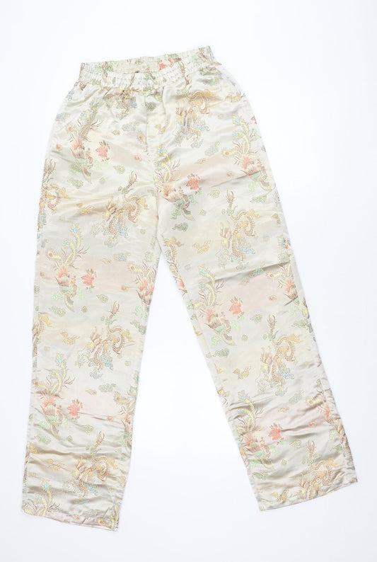 Womens UK Size 8 ASOS Regular Fit CasualParty/Cocktail Beige Trousers