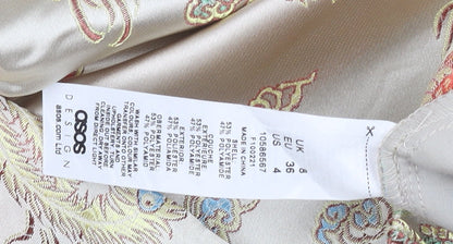 Womens UK Size 8 ASOS Regular Fit CasualParty/Cocktail Beige Trousers