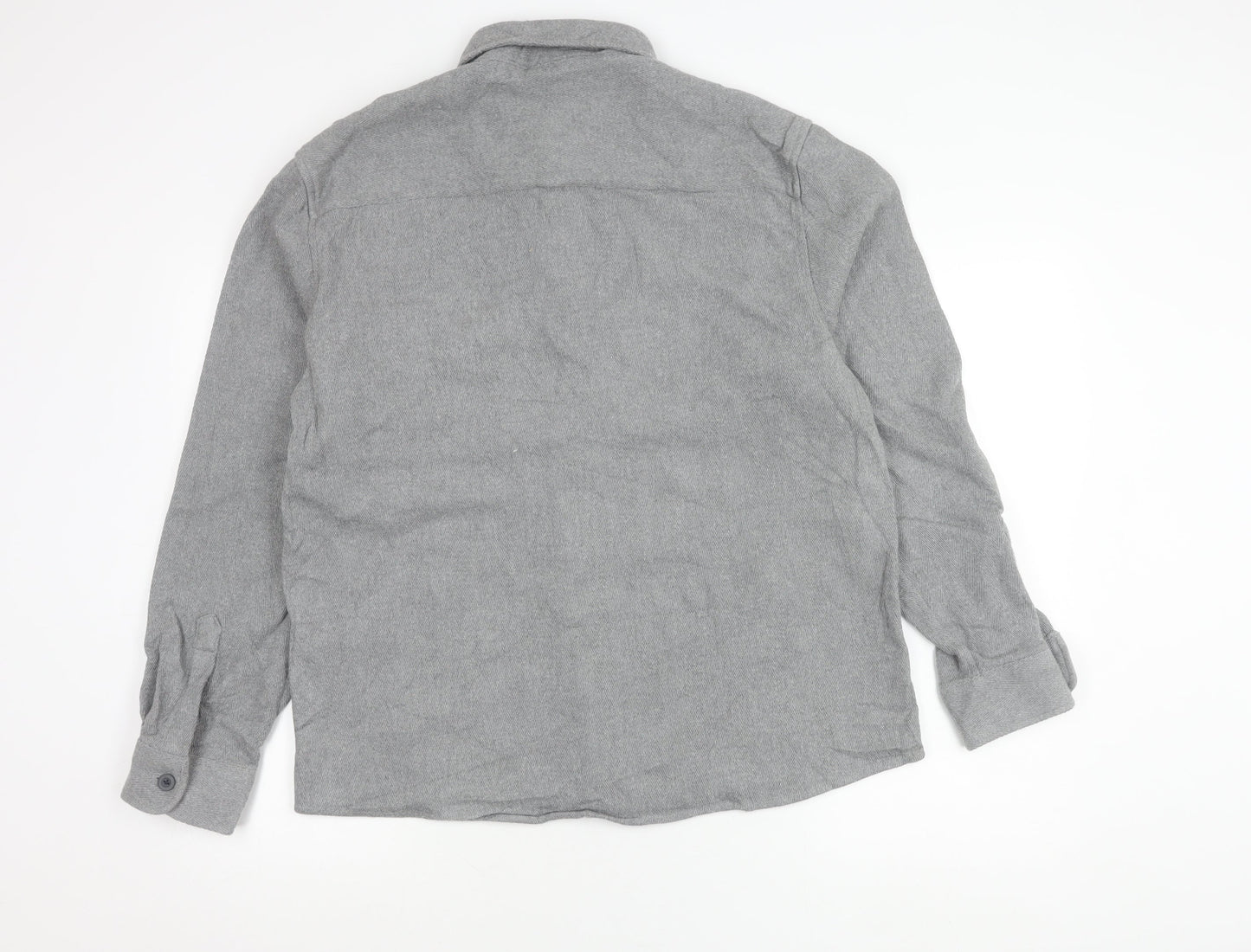 Zara Men’s Grey Cotton Flannel Shirt Jacket XL Casual Workwear