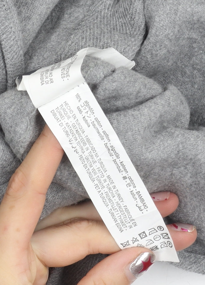 Zara Men’s Grey Cotton Flannel Shirt Jacket XL Casual Workwear