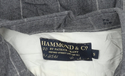 Hammond & Co Men’s Grey Check Button-Down Long Sleeve Cotton Shirt S