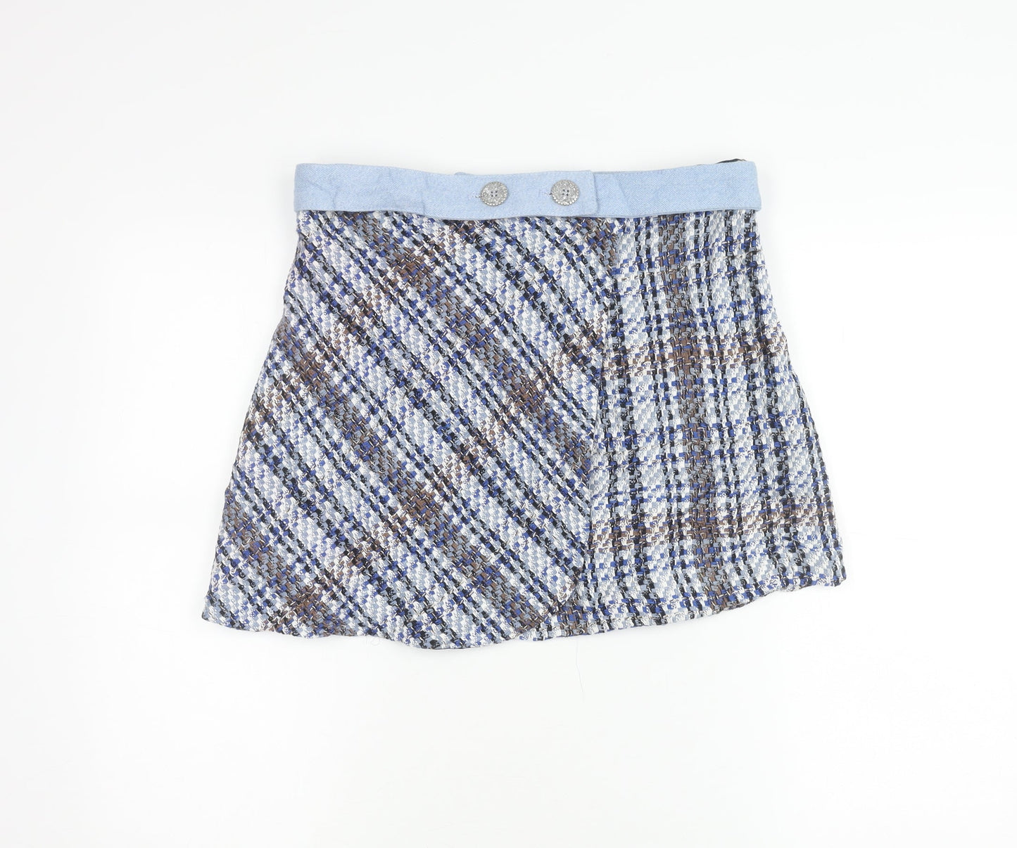 Womens UK Size L Zara Straight & Pencil Tweed Skirt