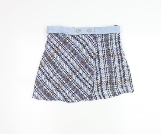 Womens UK Size L Zara Straight & Pencil Tweed Skirt