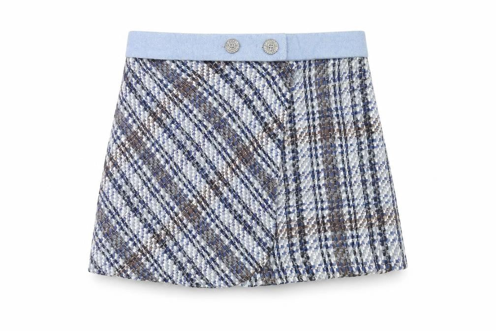 Womens UK Size L Zara Straight & Pencil Tweed Skirt