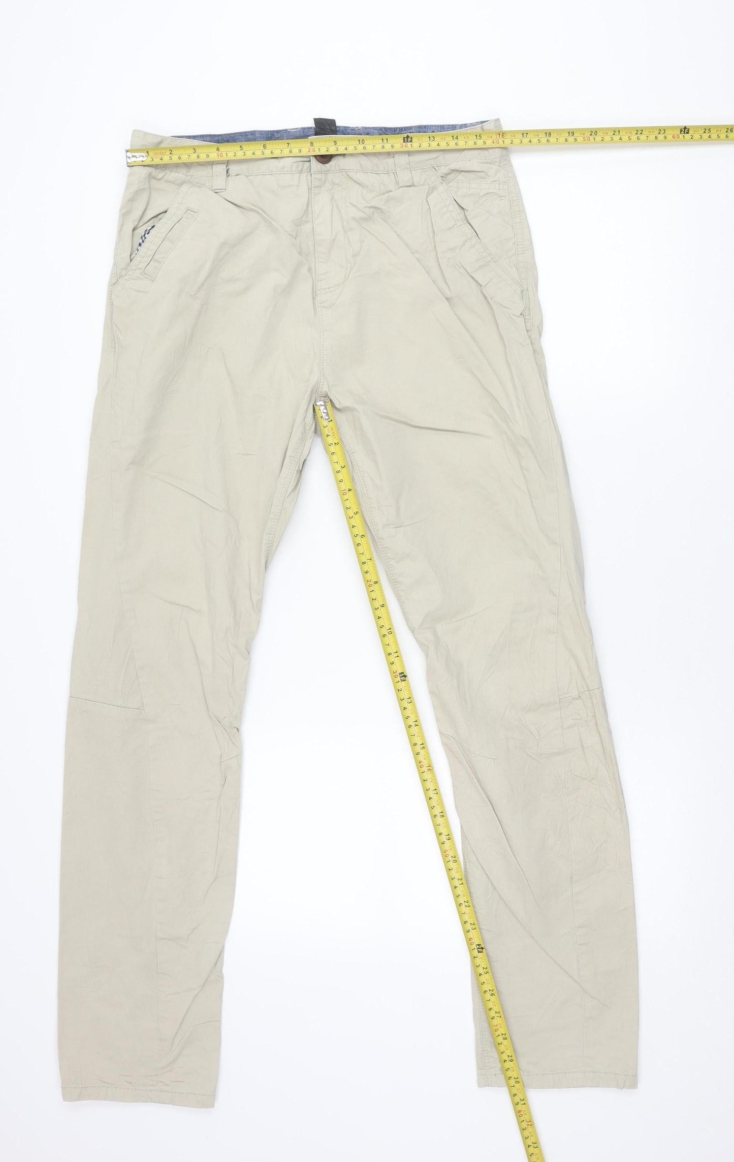 Next Teens Beige Chino Trousers 15 Plus Regular Straight Cotton