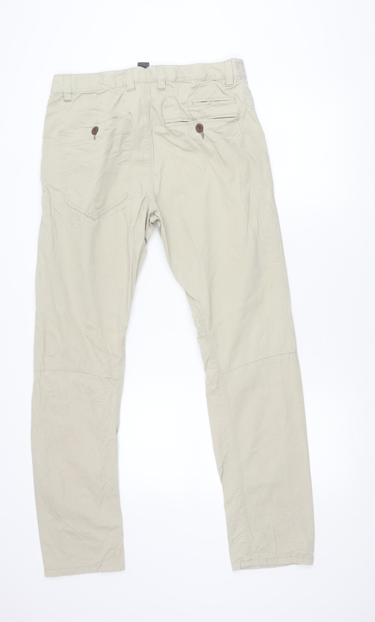 Next Teens Beige Chino Trousers 15 Plus Regular Straight Cotton