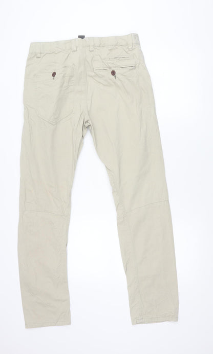 Next Teens Beige Chino Trousers 15 Plus Regular Straight Cotton