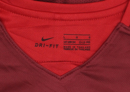 Nike Boys Red Football Jersey Long Sleeve Training Top Size 12-13Y