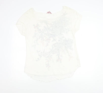Womens UK Size 14 Phase Eight White Basic T-Shirt