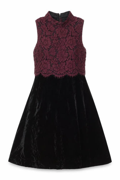 Next Women’s Black Purple Lace Fit & Flare Dress Size 6