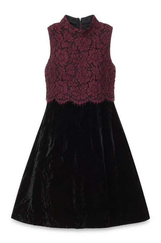 Next Women’s Black Purple Lace Fit & Flare Dress Size 6