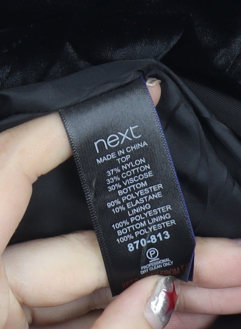 Next Women’s Black Purple Lace Fit & Flare Dress Size 6