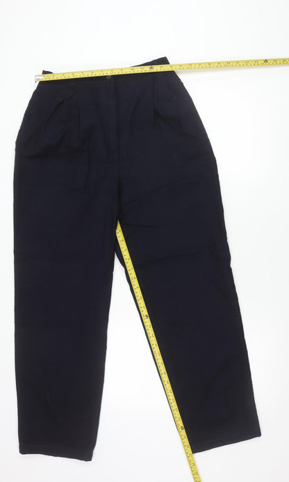 Harvé Benard Men’s Black Pleated Dress Trousers S Straight Leg