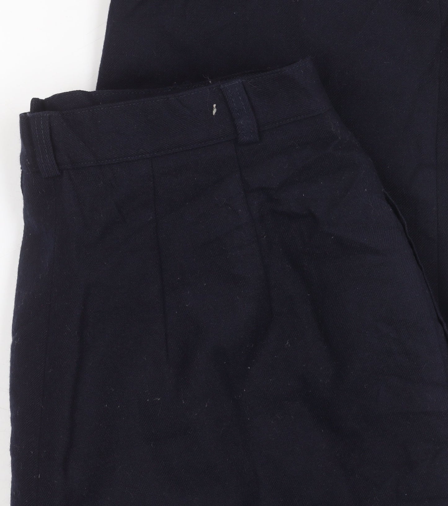 Harvé Benard Men’s Black Pleated Dress Trousers S Straight Leg