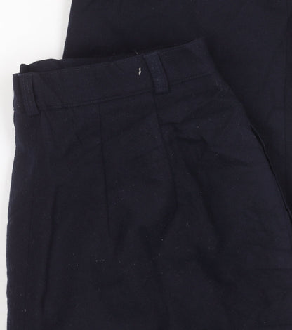 Harvé Benard Men’s Black Pleated Dress Trousers S Straight Leg