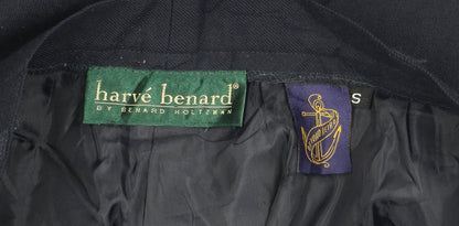 Harvé Benard Men’s Black Pleated Dress Trousers S Straight Leg