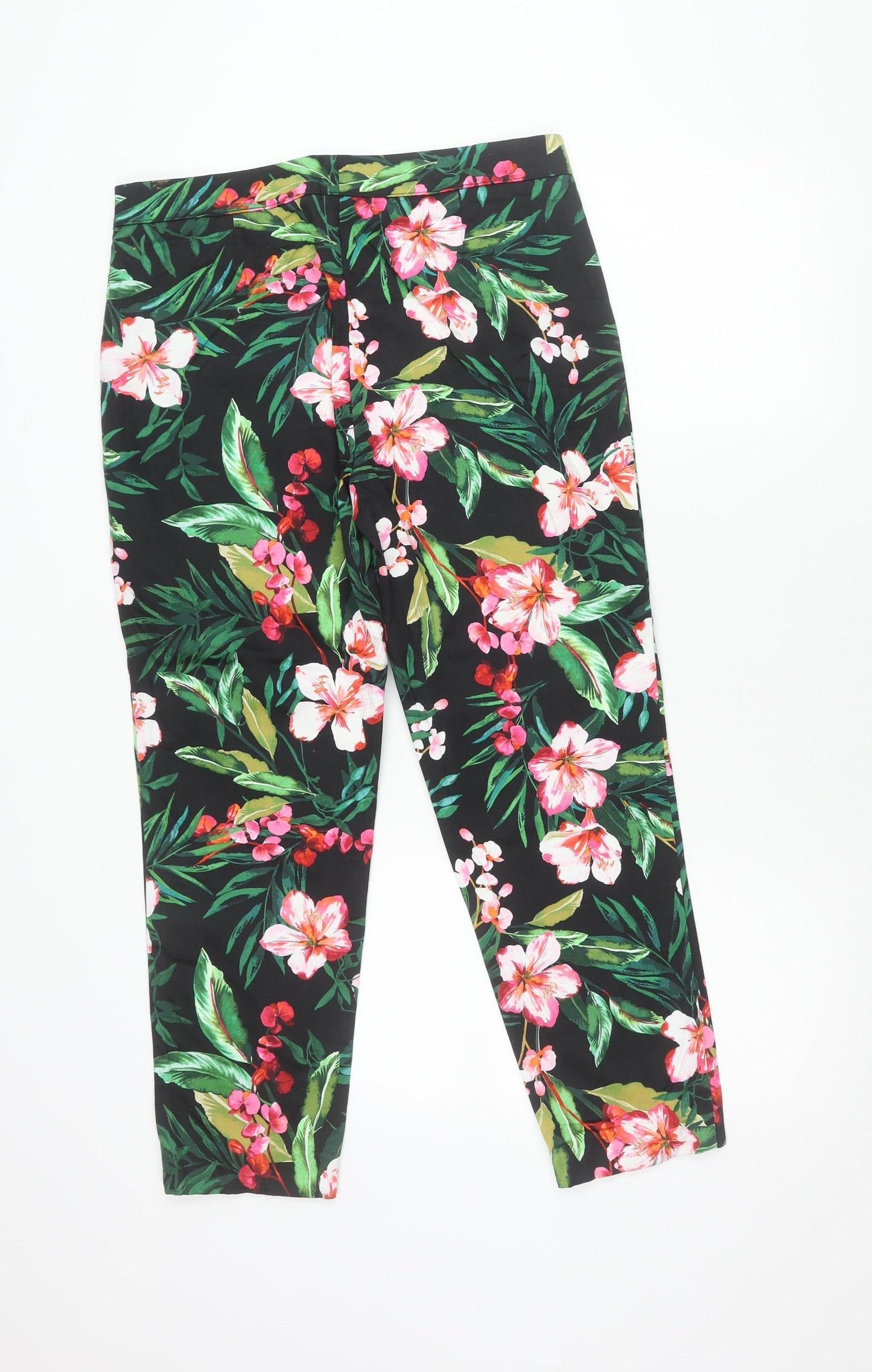 F&F Womens Multicoloured Floral Skinny Leggings Size 12