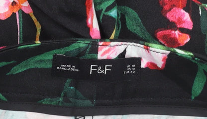 F&F Womens Multicoloured Floral Skinny Leggings Size 12