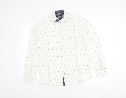 Killer Jeans Men’s White Cotton Long Sleeve Button-Up Shirt M