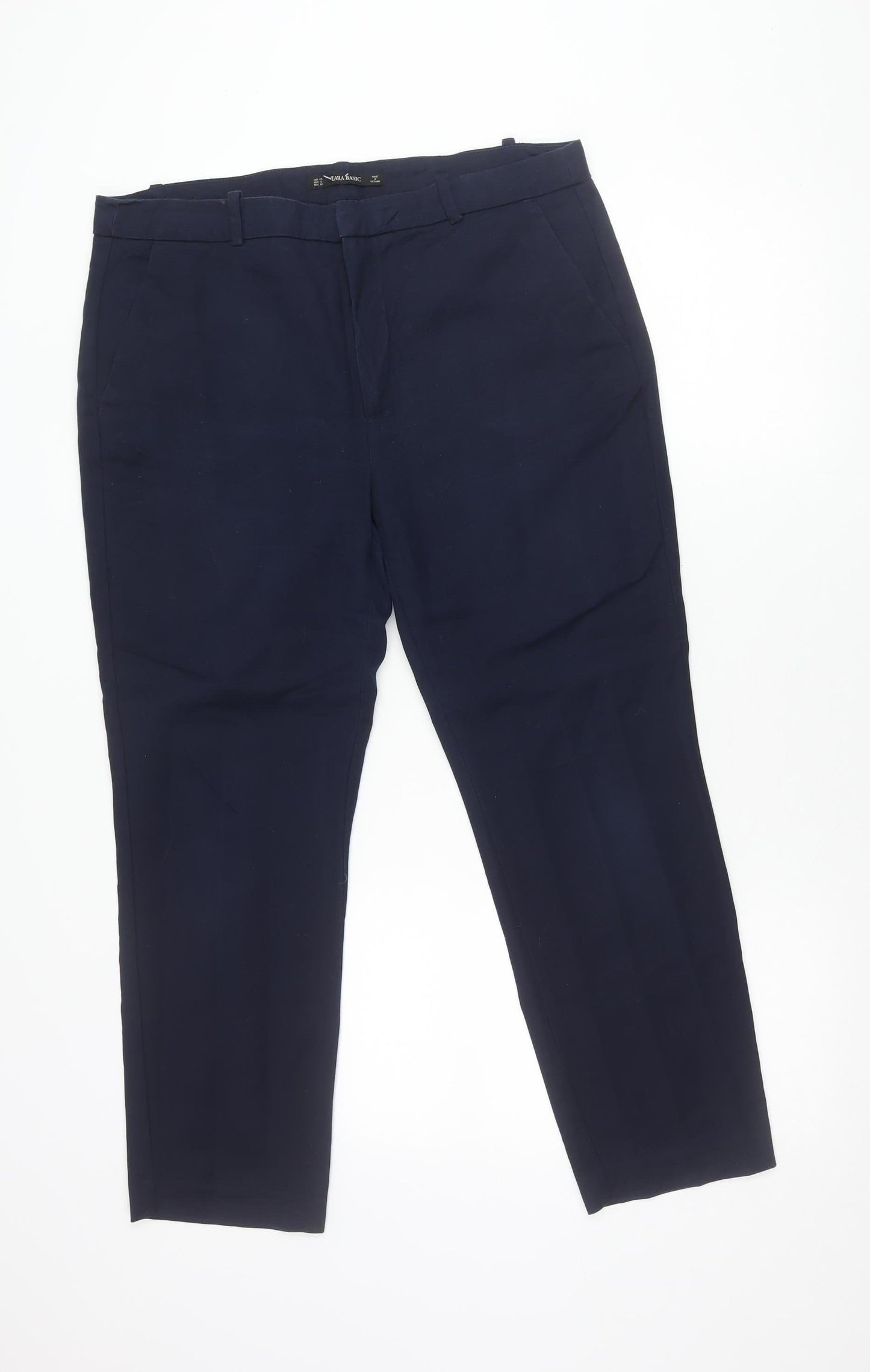 Zara Basic Women’s Blue Size 16 Slim Fit Dress Pants Work Trousers