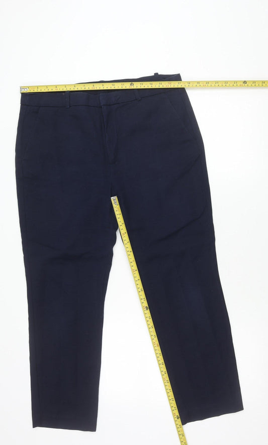 Zara Basic Women’s Blue Size 16 Slim Fit Dress Pants Work Trousers