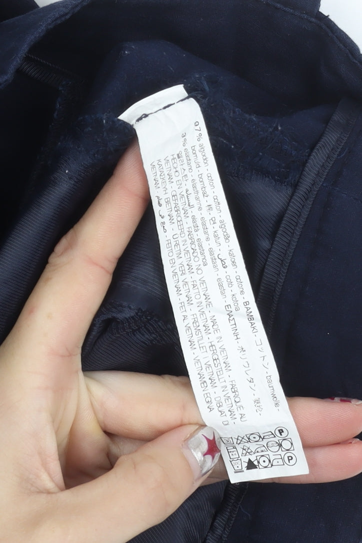 Zara Basic Women’s Blue Size 16 Slim Fit Dress Pants Work Trousers