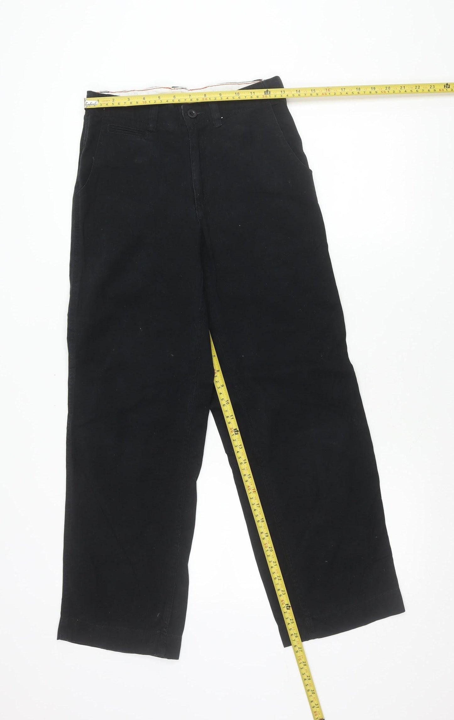 GAP Boys Black Chino Trousers Age 12 Years Straight Leg Cotton