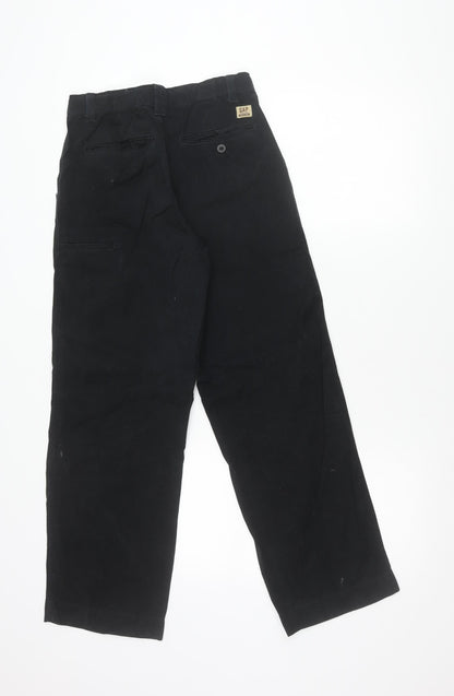 GAP Boys Black Chino Trousers Age 12 Years Straight Leg Cotton