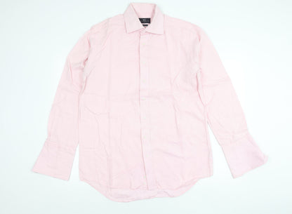 Paul Costelloe Men’s Pink 16.5 Classic Fit Cotton Shirt