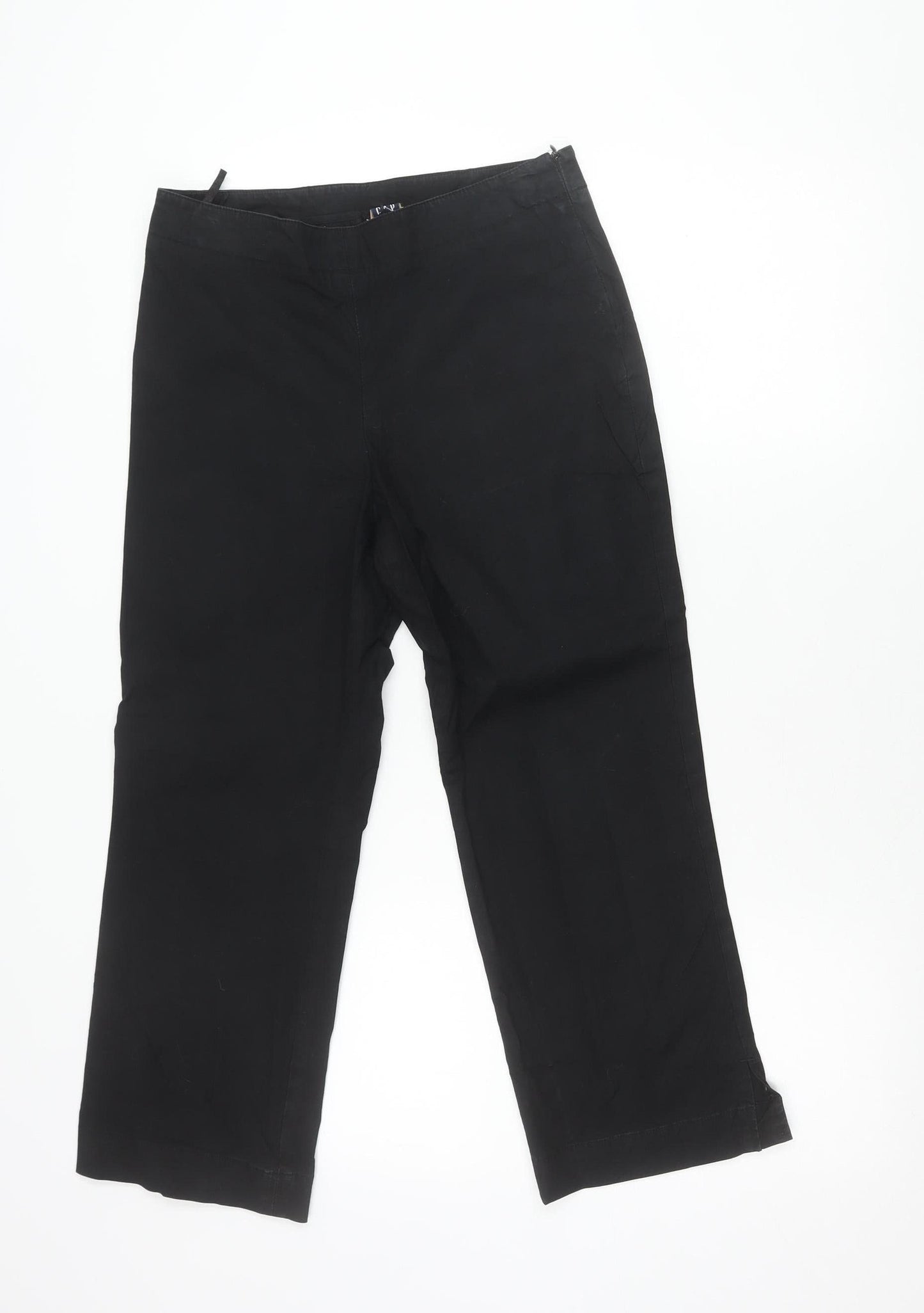 Womens UK Size 10 Gap Regular Fit Chino Black Trousers