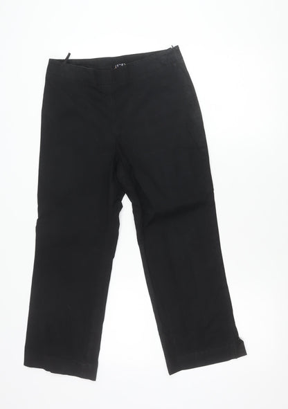 Womens UK Size 10 Gap Regular Fit Chino Black Trousers