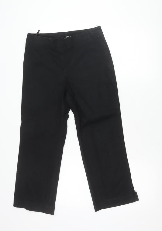 Womens UK Size 10 Gap Regular Fit Chino Black Trousers