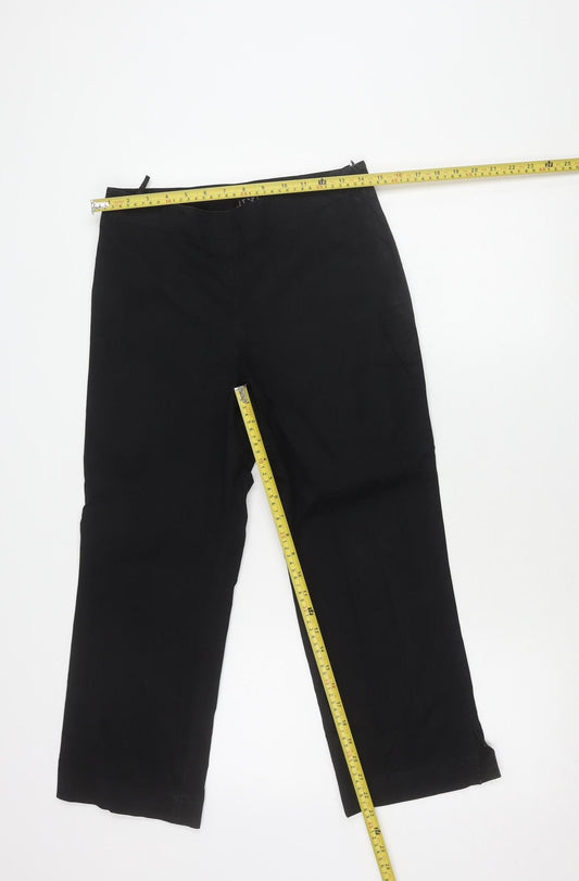 Womens UK Size 10 Gap Regular Fit Chino Black Trousers