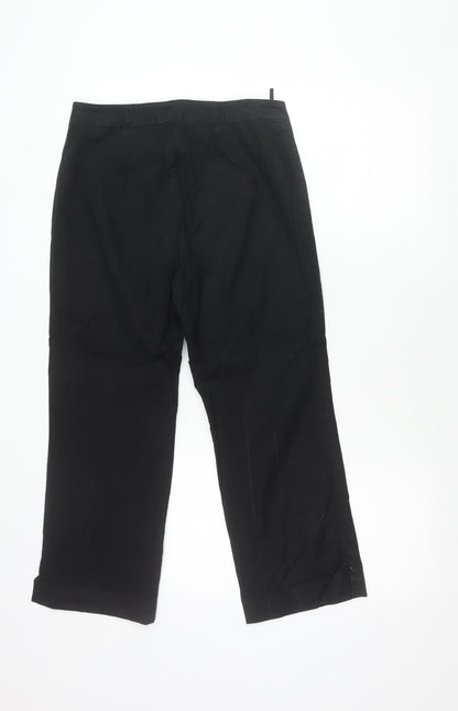 Womens UK Size 10 Gap Regular Fit Chino Black Trousers