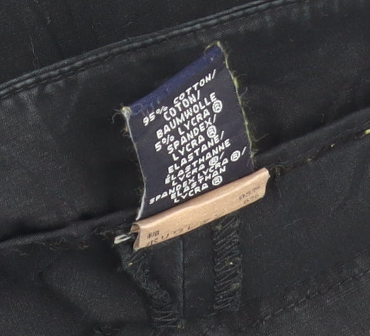 Womens UK Size 10 Gap Regular Fit Chino Black Trousers