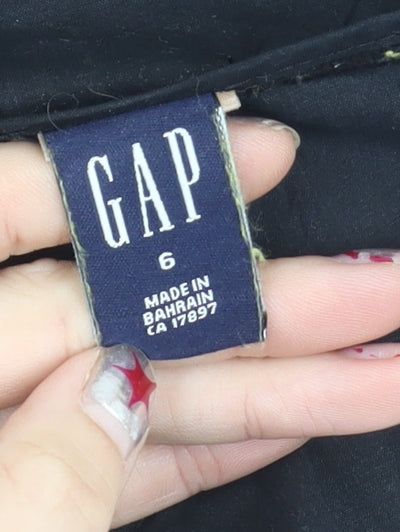 Womens UK Size 10 Gap Regular Fit Chino Black Trousers