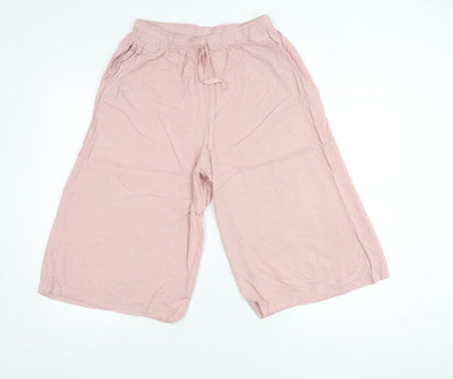 Uniqlo Girls Pink M Lounge Pants 100% Viscose Drawstring