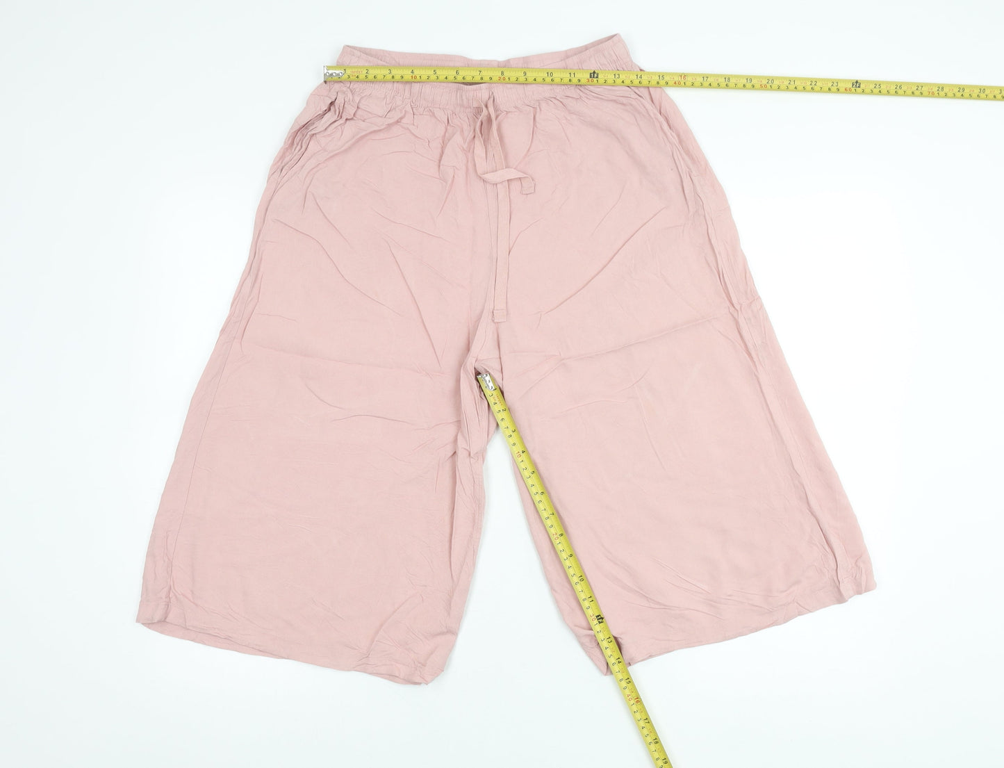 Uniqlo Girls Pink M Lounge Pants 100% Viscose Drawstring