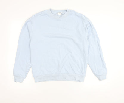 Monki Women’s Blue XS Pullover Sweatshirt Crew Neck Casual