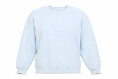 Monki Women’s Blue XS Pullover Sweatshirt Crew Neck Casual