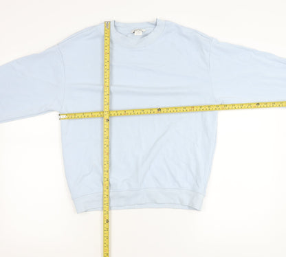 Monki Women’s Blue XS Pullover Sweatshirt Crew Neck Casual