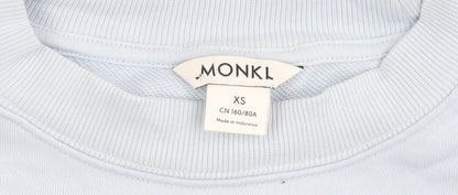 Monki Women’s Blue XS Pullover Sweatshirt Crew Neck Casual
