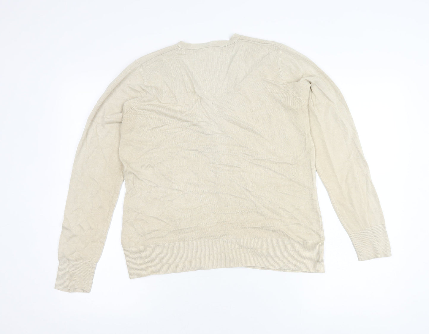 Womens UK Size 14 BHS Beige Cardigan Jumper