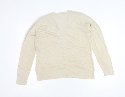 Womens UK Size 14 BHS Beige Cardigan Jumper