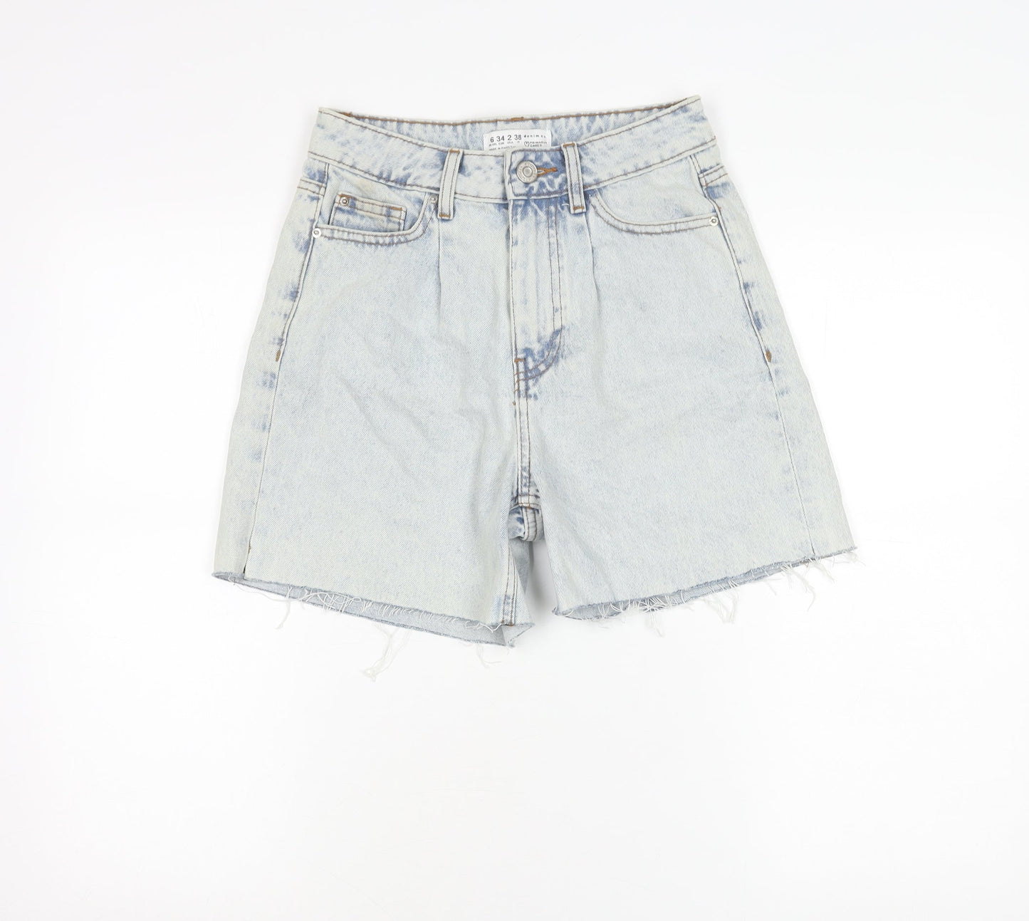 Primark Women’s Blue Denim Cut-Off Shorts Size 6 High Rise