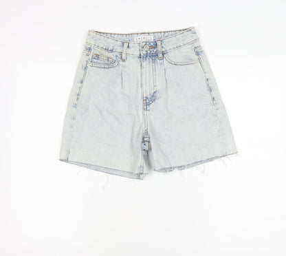 Primark Women’s Blue Denim Cut-Off Shorts Size 6 High Rise