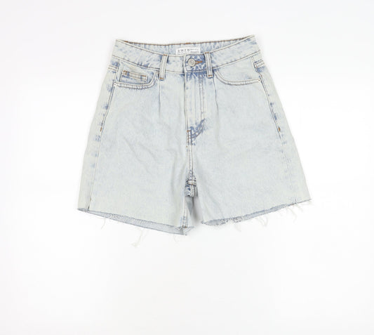 Primark Women’s Blue Denim Cut-Off Shorts Size 6 High Rise