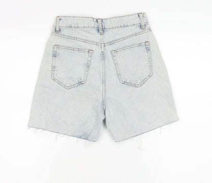 Primark Women’s Blue Denim Cut-Off Shorts Size 6 High Rise