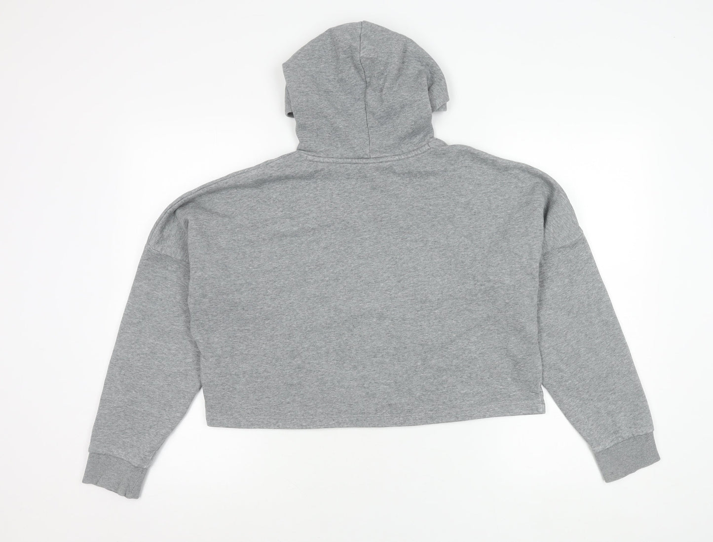 Puma Girls Grey Pullover Hoodie 13-14 Years Graphic Logo Sportswear